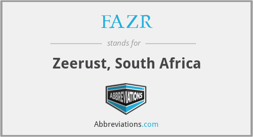 What is the abbreviation for zeerust, south africa?